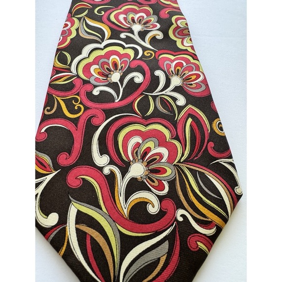 Vera Bradley Other - Vera Bradley Tie Red Brown Yellow Floral